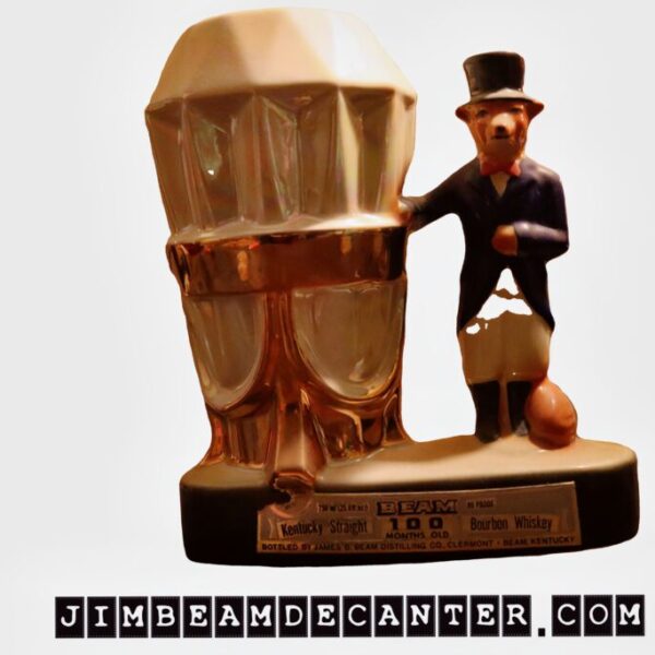 1983 Jim Beam Gem City Top Hat Fox Decanter
