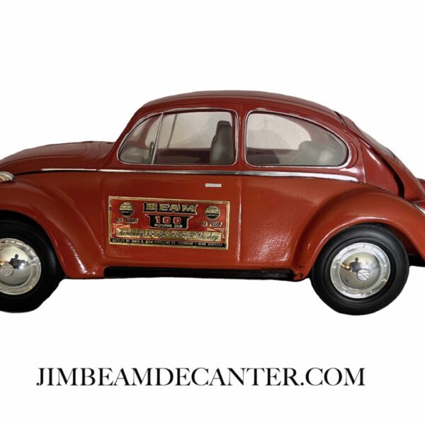 1973 Jim Beam Car Decanter | Volkswagen Beetle / "Bug" in Red