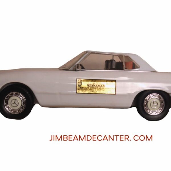 1968 Jim Beam car Decanter. Mercedes Benz 450 Sl in white color.
