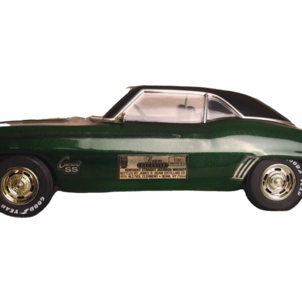 Jim Beam Decanter. Emerald Green Camaro Hardtop Car.